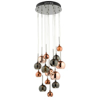 Aurelia Lighting Collection - Chrome and Copper Glass