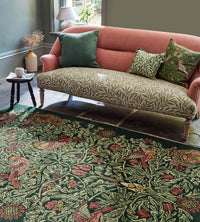 Morris and Co. - Bird Thump Green Rug