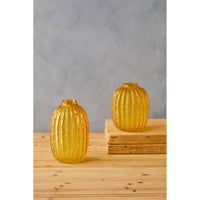 Bionda Yellow Glass Vase Collection