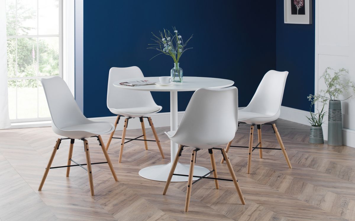 Blanco Round Pedestal Table - White