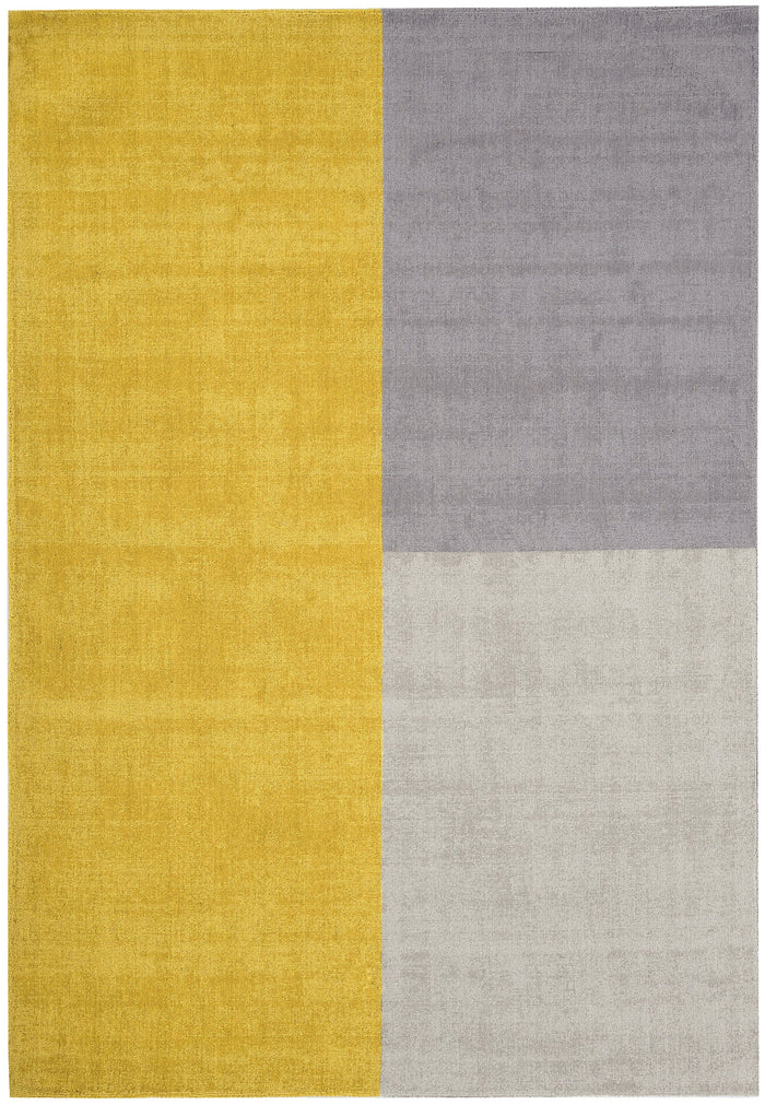 Blox Geometric Rug - Mustard