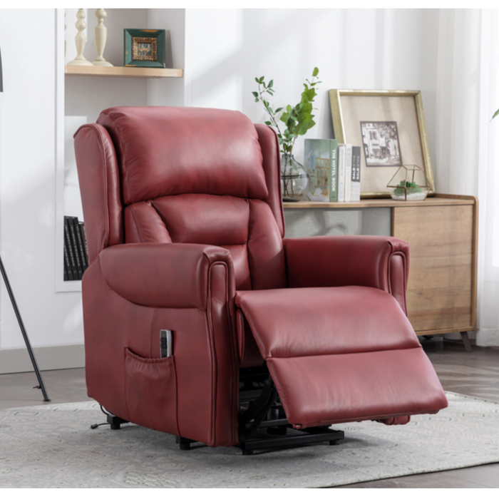 Sandringham Dual Motor Lift and Tilt Chair - Burgundy Leather