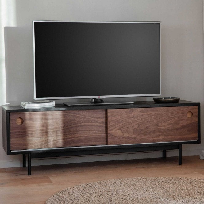 Barbican Media Unit - Black/Walnut