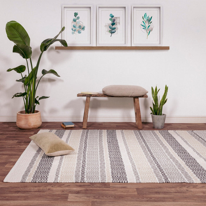 Boardwalk Rug - Grey Stripe