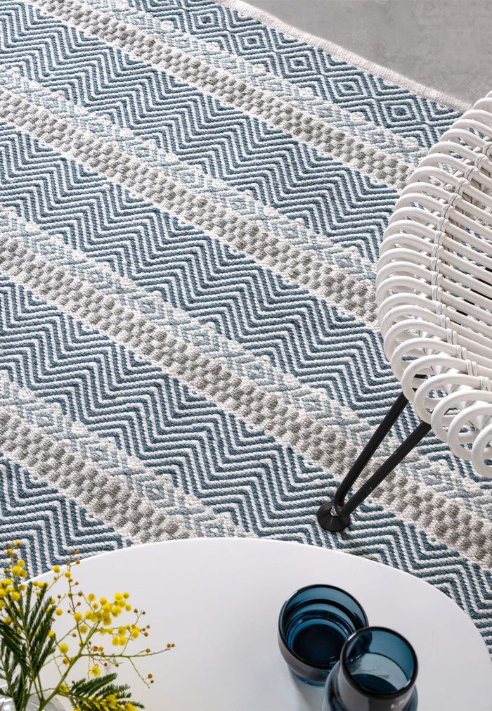 Boardwalk Rug - Blue Stripe
