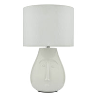 Boris Table Lamp White Ceramic With Shade