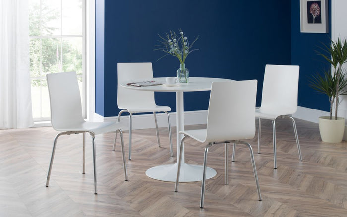 Blanco Round Pedestal Table - White