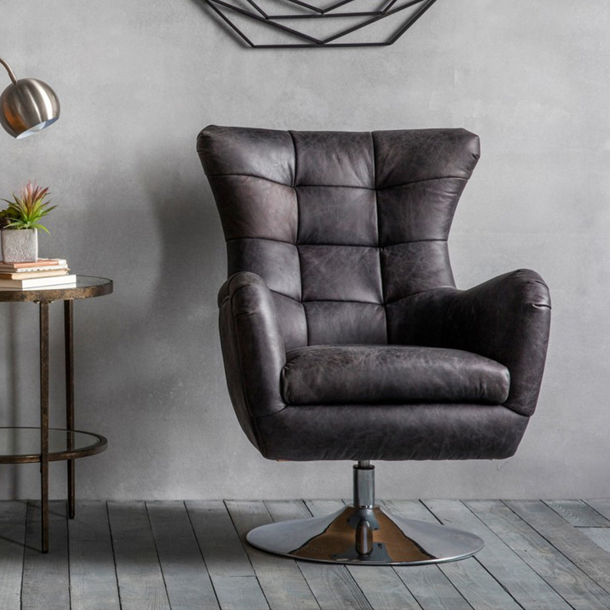 Bristol Swivel Chair - Antique Ebony