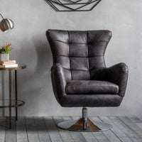 Bristol Swivel Chair - Antique Ebony