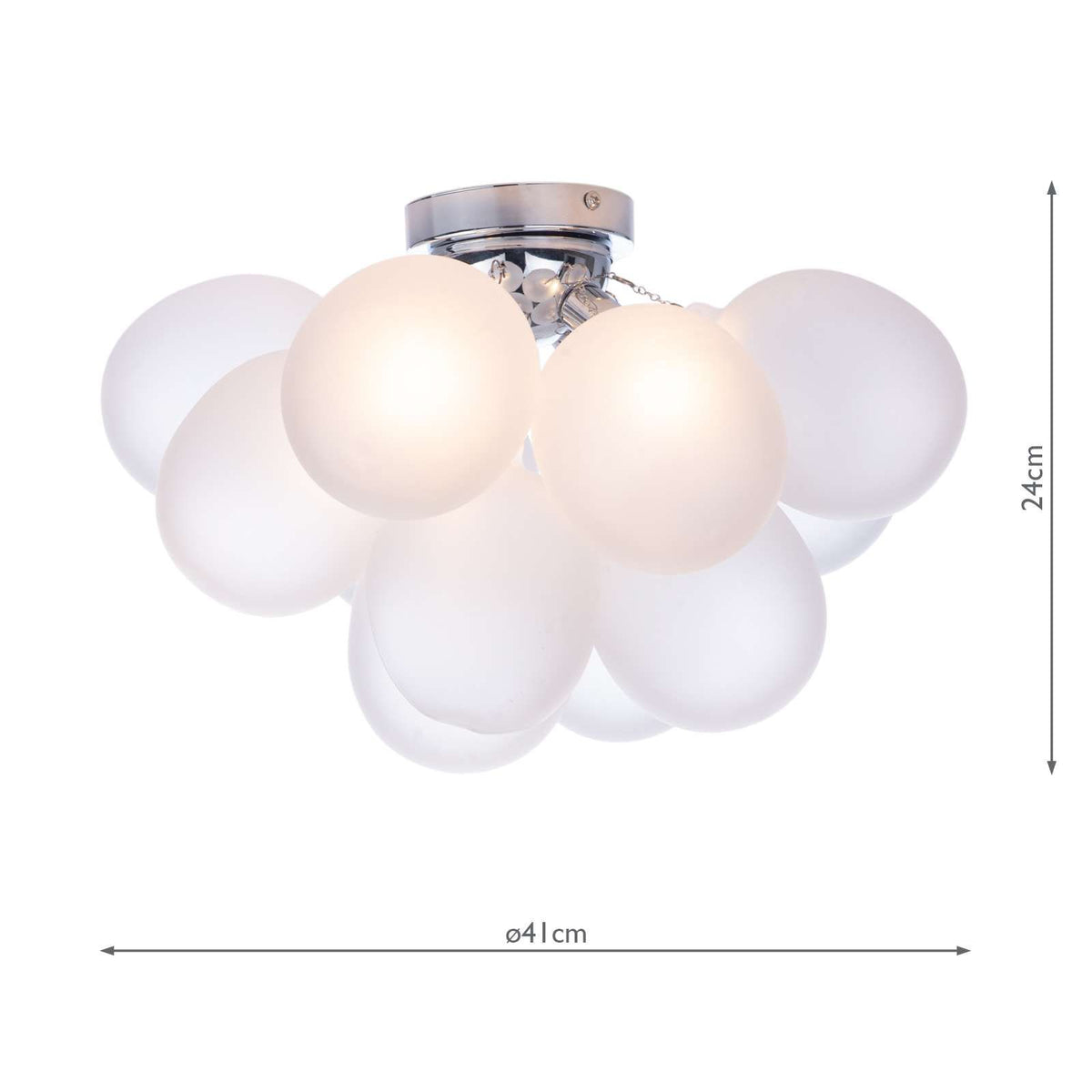 Bubbles Lighting Collection - Polished Chrome/Frosted Glass