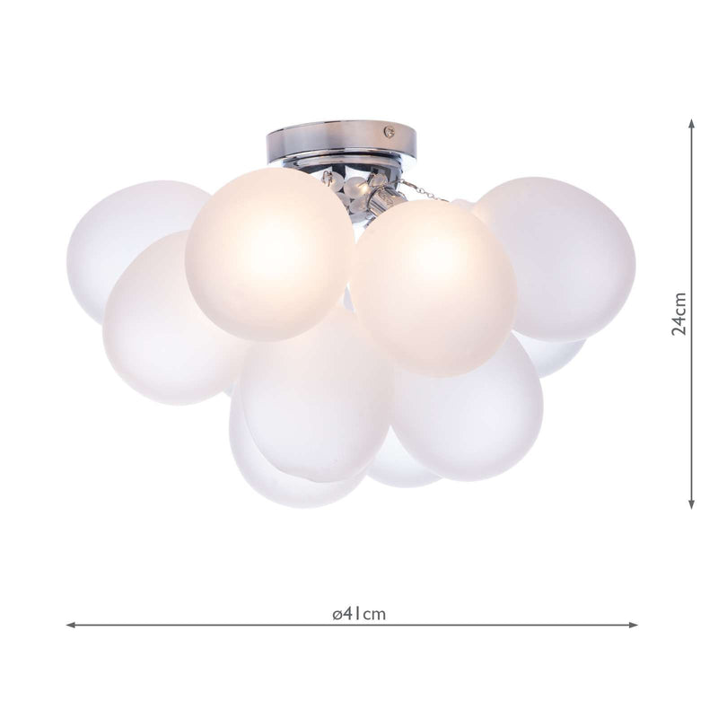 Bubbles Lighting Collection - Polished Chrome/Frosted Glass