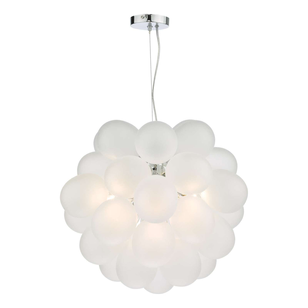 Bubbles Lighting Collection - Polished Chrome/Frosted Glass