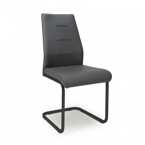 Cordoba Dining Chair (set of 4) - Grey Leather Effect