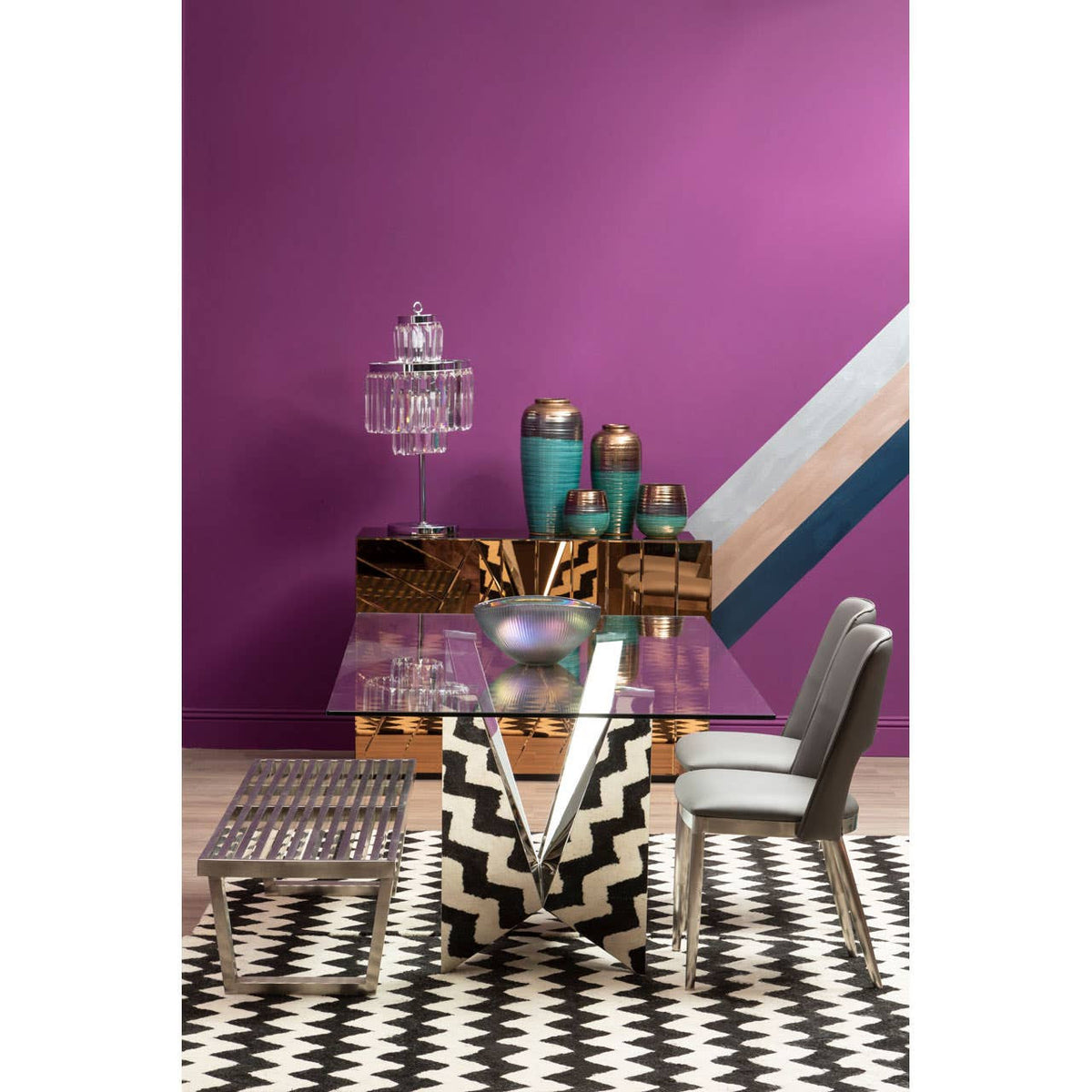 Capri Ribbed Ceramic Vase Collection