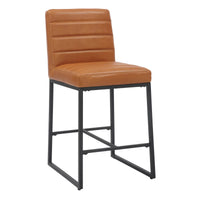 Carlton Leather Bar Stool (pair) - Brown