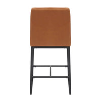 Carlton Leather Bar Stool (pair) - Brown