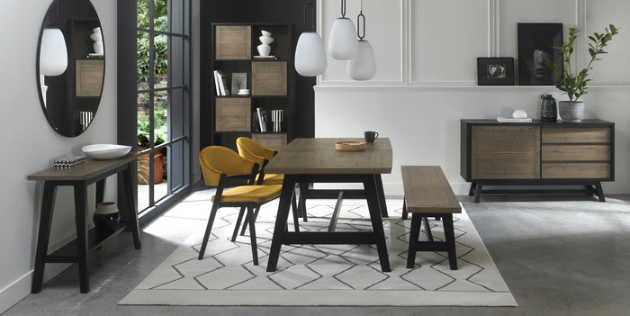 Camden Dining Collection - Weathered Oak and Peppercorn