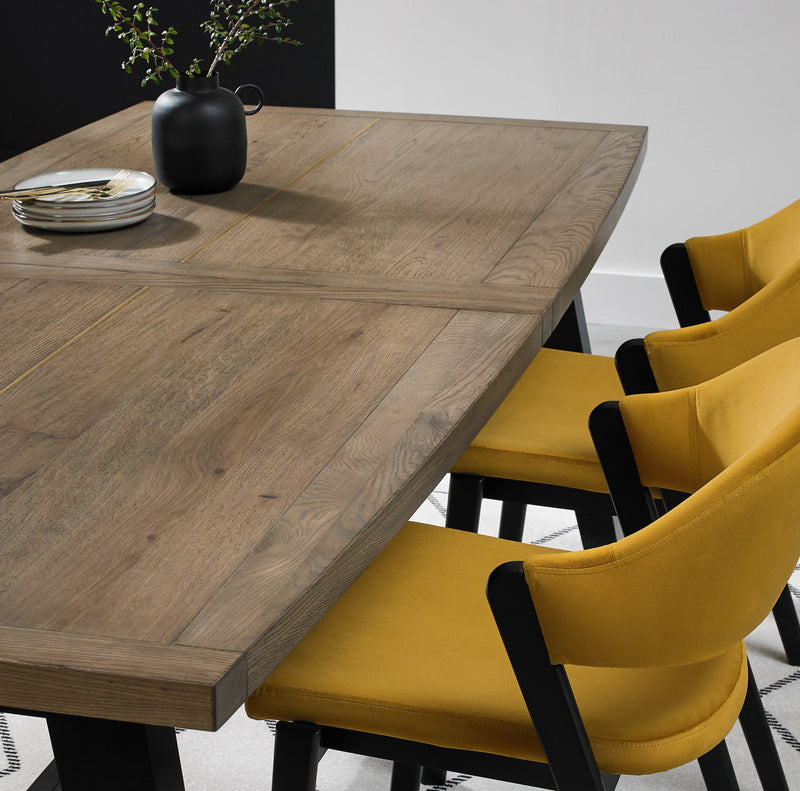 Camden Dining Collection - Weathered Oak and Peppercorn