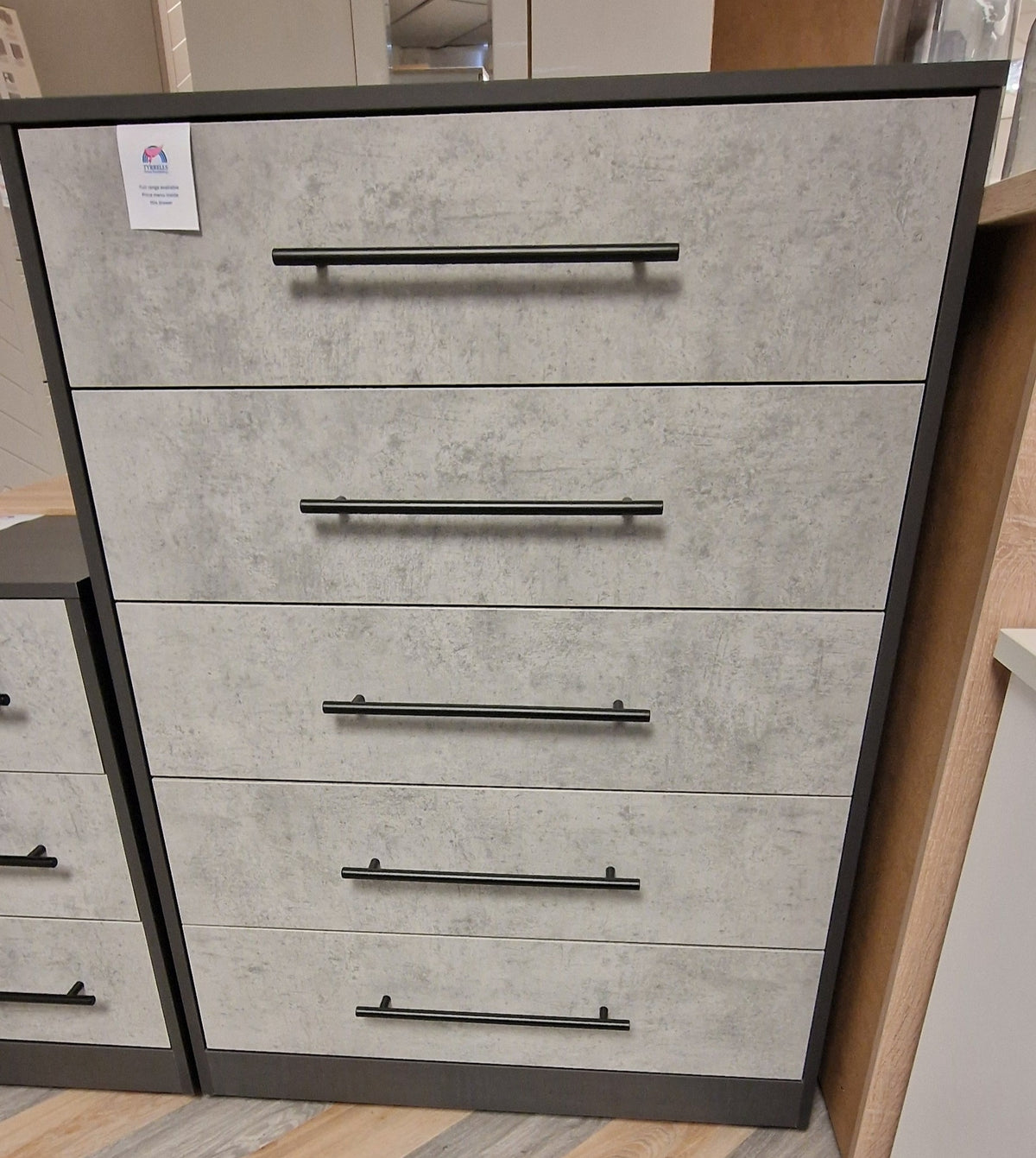 *CLEARANCE* Tuscany Graphite/Charcoal 5 Drawer Chest