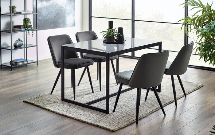 Chicago Smoked Glass Dining Table