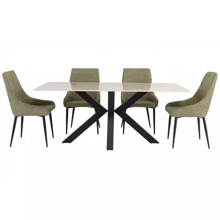 Cora 1.80m Dining Table - Kass Gold