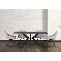Cora 1.80m Dining Table - Mooney Black