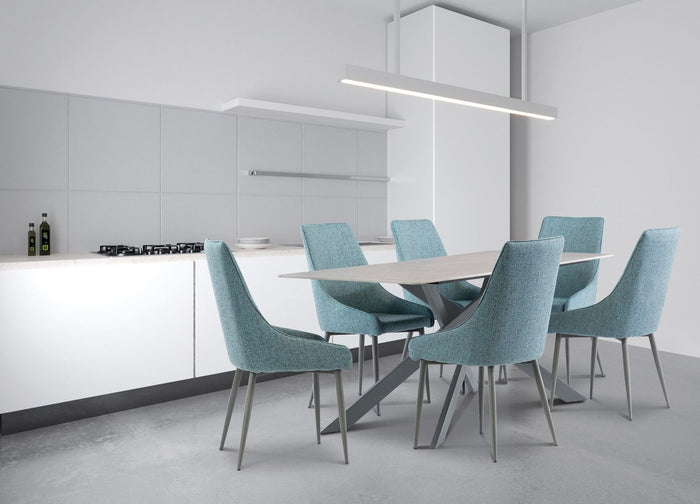 Camilla Dining Tables - Matt Grey Top/Black Leg