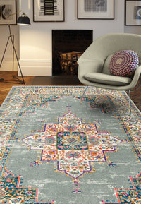 Colt Flatweave Rug - Medallion Grey CL02