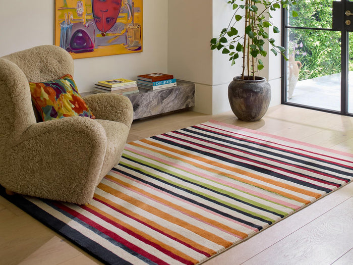 Harlequin Calla Rug - Pomegranate/Clementine