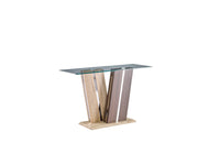 Craft Occasional Tables - Two Tone Wood and Clear Glass