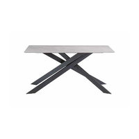 Camilla Dining Tables - Rebecca Grey Top/Black Leg