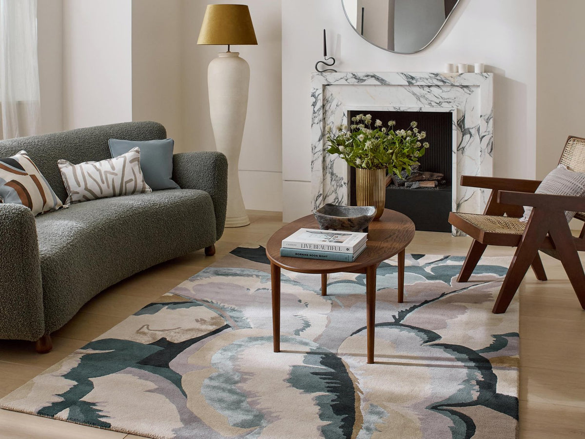 Harlequin Calathea Rug - Shiitake/Whitewater