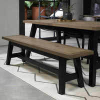 Camden Dining Collection - Weathered Oak and Peppercorn