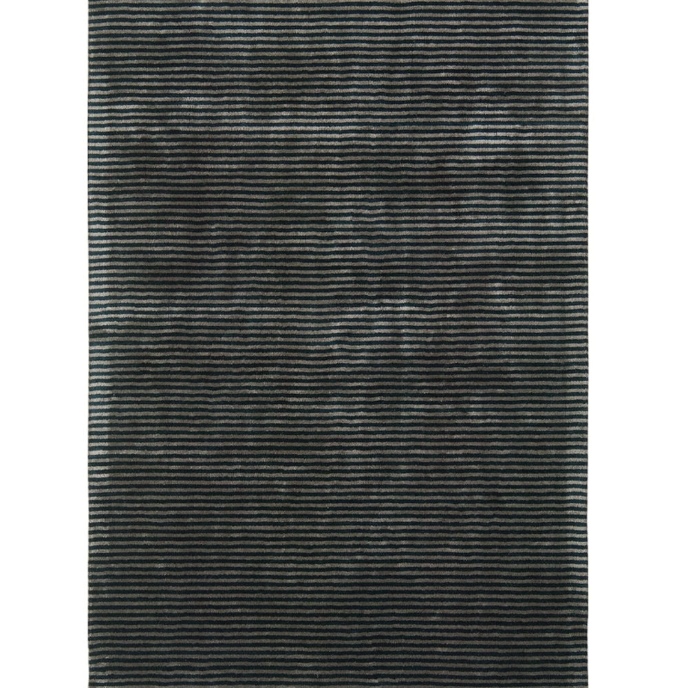 Katherine Carnaby Chrome Stripe Rug - Nero