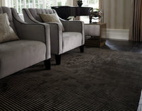 Katherine Carnaby Chrome Stripe Rug - Nero