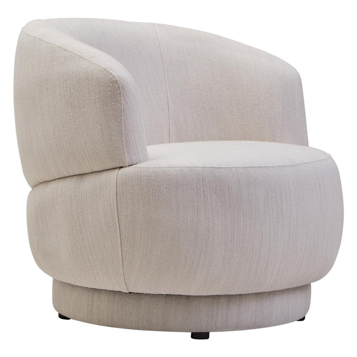 Dale Curved Chair - Ivory Linen