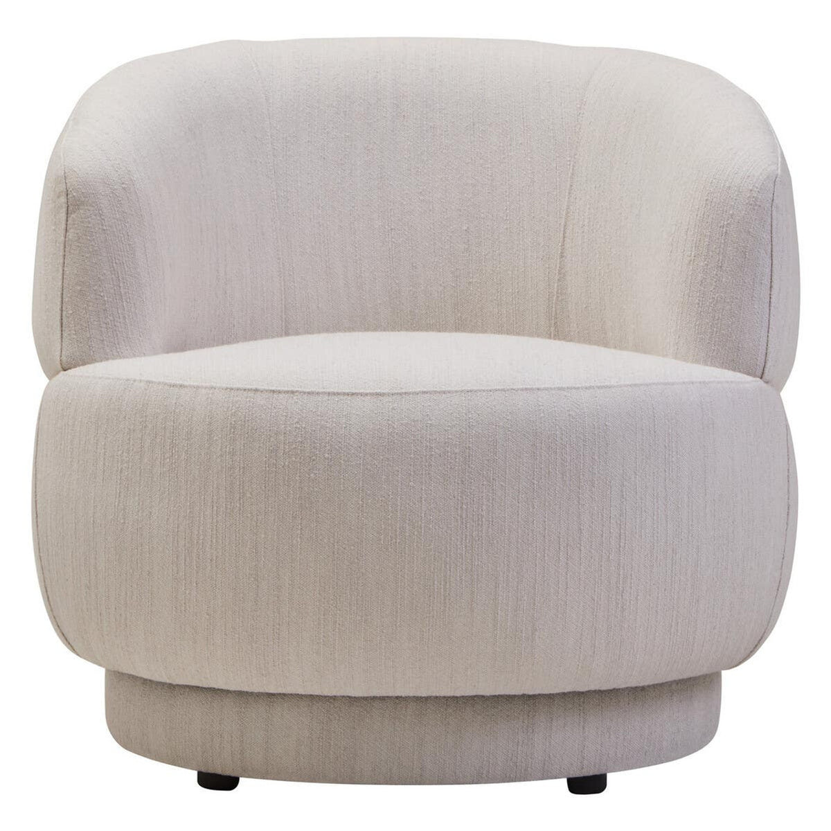 Dale Curved Chair - Ivory Linen