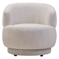 Dale Curved Chair - Ivory Linen