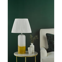 Deandra Table Lamp - Yellow Art Glass