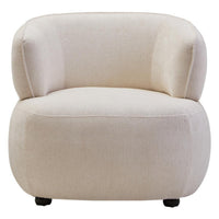 Dasha Curved Chair - Ivory Chenille