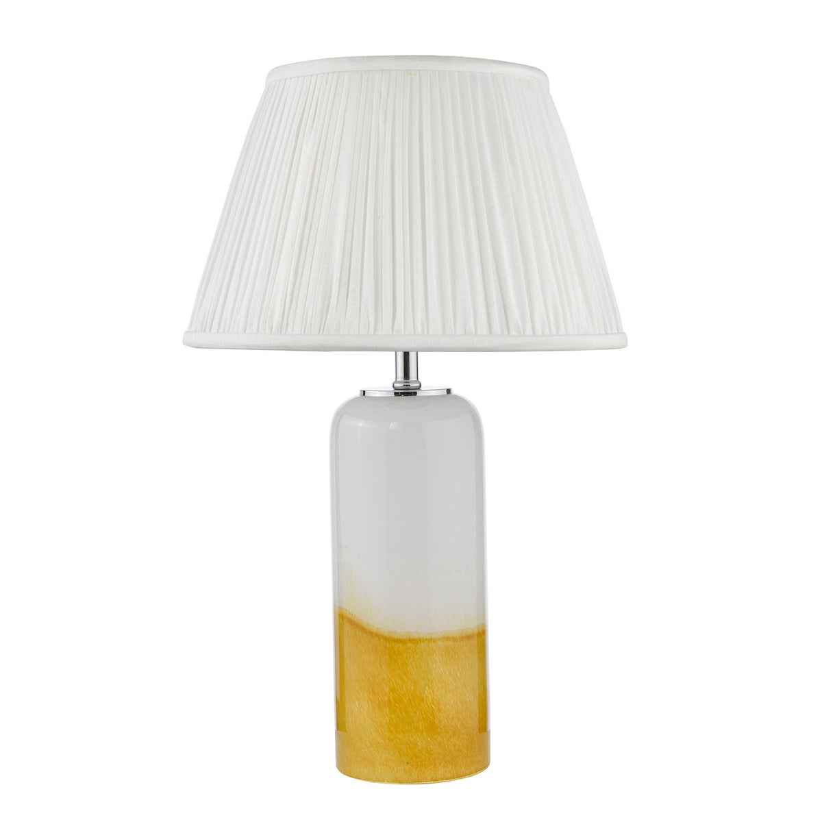 Deandra Table Lamp - Yellow Art Glass