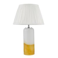 Deandra Table Lamp - Yellow Art Glass