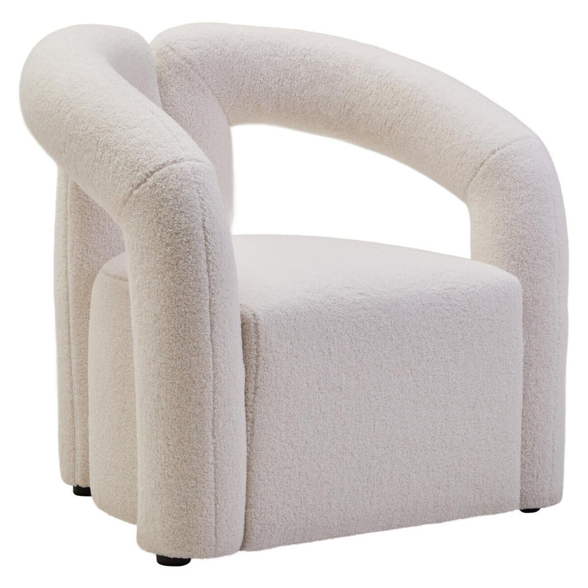 Davina Statement Chair - Ivory Boucle