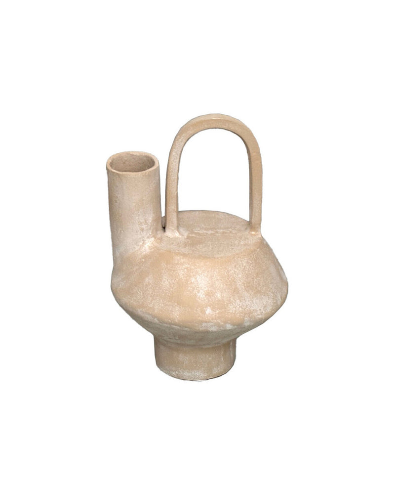 Densita Textured Beige Whitewash Vase Collection