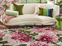 Harlequin Dahlia Rug - Fuschia/Palm