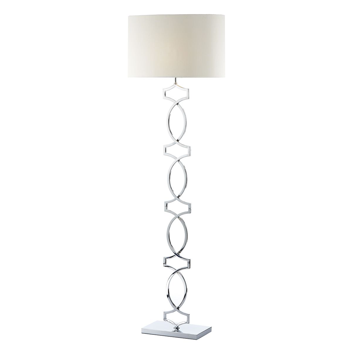 Donovan Floor Lamp Polished Chrome with Shade