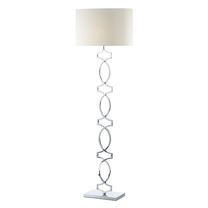 Donovan Floor Lamp Polished Chrome with Shade