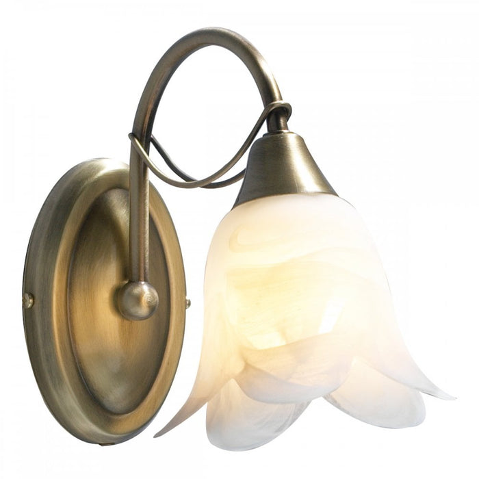 Doublet Lighting Collection Brass/Alabaster Glass