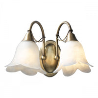Doublet Lighting Collection Brass/Alabaster Glass
