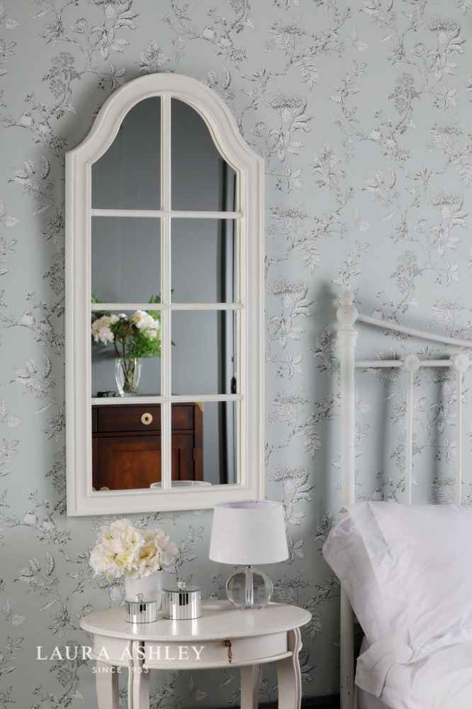 Laura Ashley Coombs Mirror Collection - Distressed Ivory